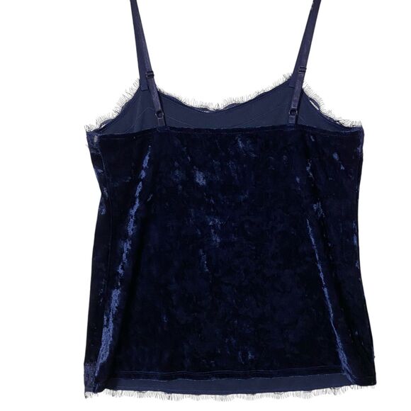 No Boundaries Y2K Velvet Cami Tank Top M Babydoll Lace Trim Fairy Whimsigoth - Picture 2 of 4